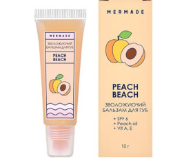 Бальзам зволожуючий для губ Peach Beach SPF 6 10 мл MERMADE