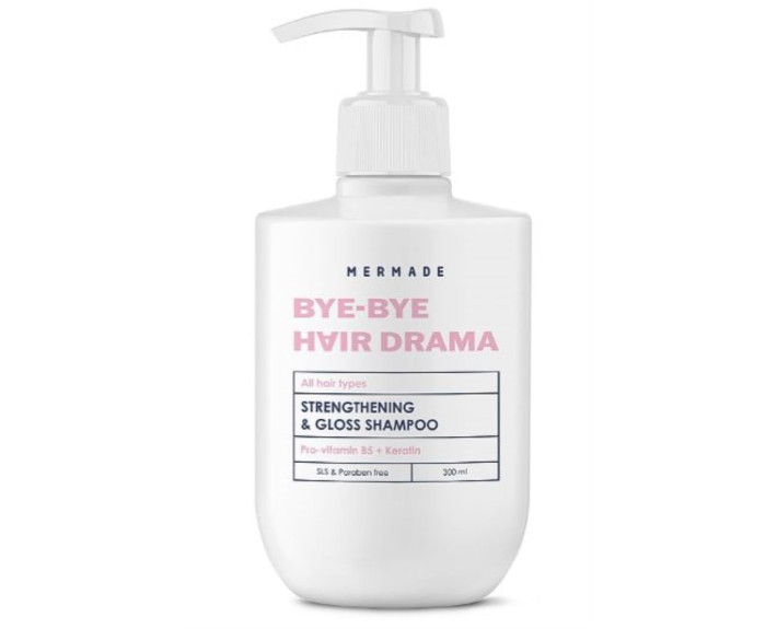 Шампунь для зміцнення та сяйва волосся Keratin & Pro-vitamin B5 85мл MERMADE