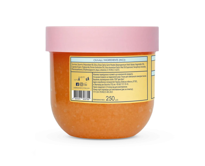 Скраб цукровий для тіла Citrus Party 250мл MERMADE