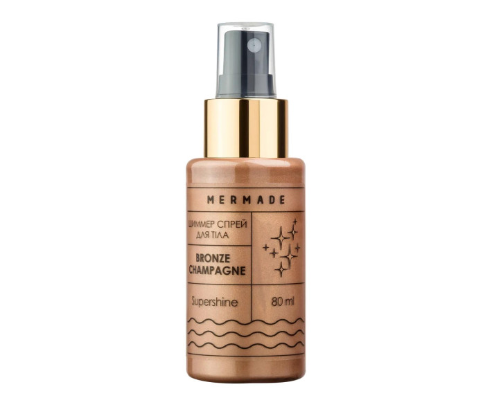 Шиммер спрей для тела Bronze Champagne 80мл MERMADE