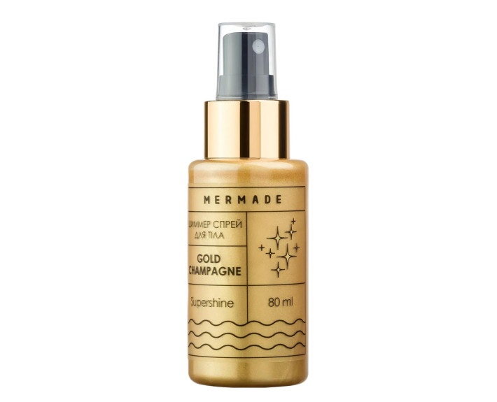 Шиммер спрей для тіла Gold Champagne 80мл MERMADE