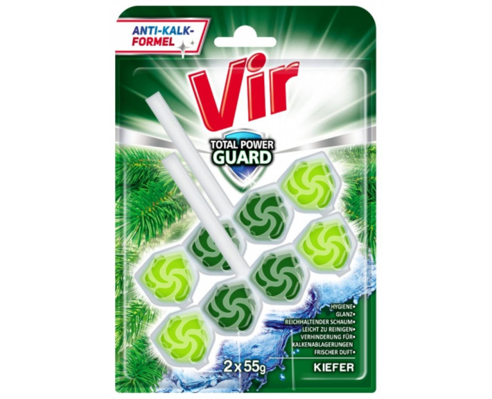 Блок для унітазу 2*55г Хвоя (подвійний), VIR Total Power Guard