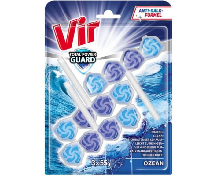 Блок для унітазу 3*55г Океан (потрійний), VIR Total Power Guard