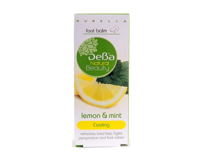 Бальзам для ніг освіжаючий лимон та м'ят 75мл, DeBa Natural Beauty