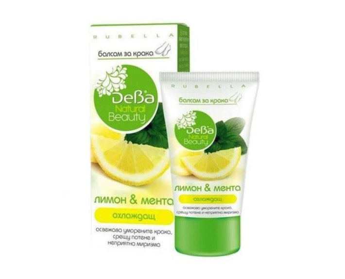 Бальзам для ніг освіжаючий лимон та м'ят 75мл, DeBa Natural Beauty