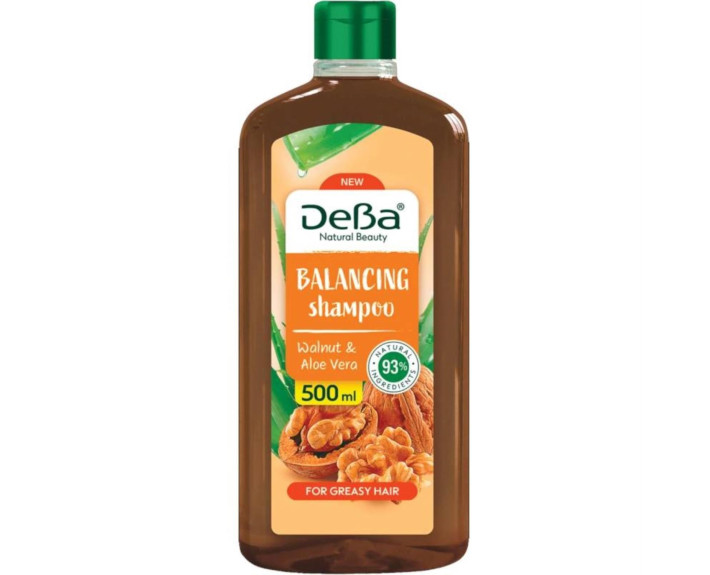 Шампунь з екстр. горіха та алое вера 500 мл DeBa Natural Beauty