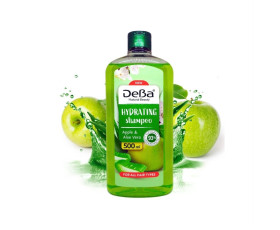 Шампунь зволожуючий яблуко та алое 500 мл DeBa Natural Beauty