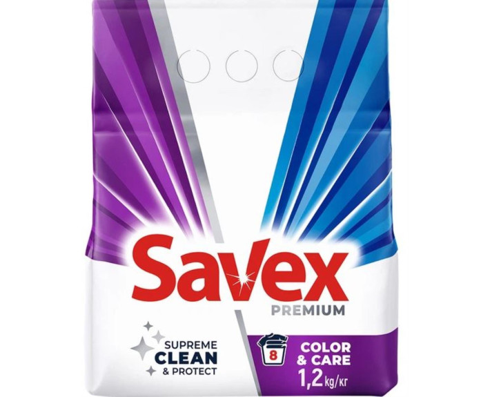 Пральний порошок 1 200гр автомат Savex COLOR&CARE Premium