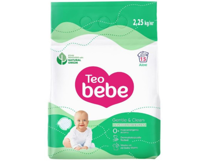 Пральний порошок 2 250гр Teo bebe GENTLE & CLEAN ALOE