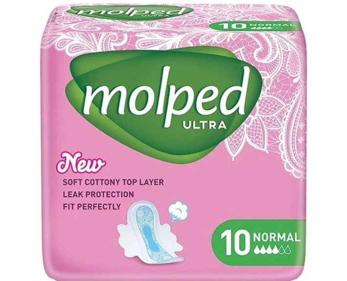 Гигиенические прокладки normal 4 капли 10 шт. MOLPED Ultra