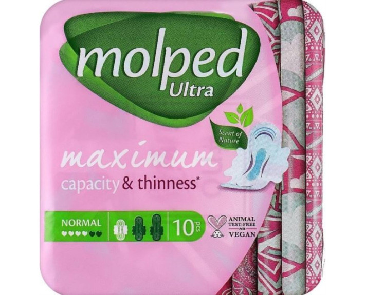 Гігієнічні прокладки normal deo floral 4 краплі  10 шт., MOLPED Ultra
