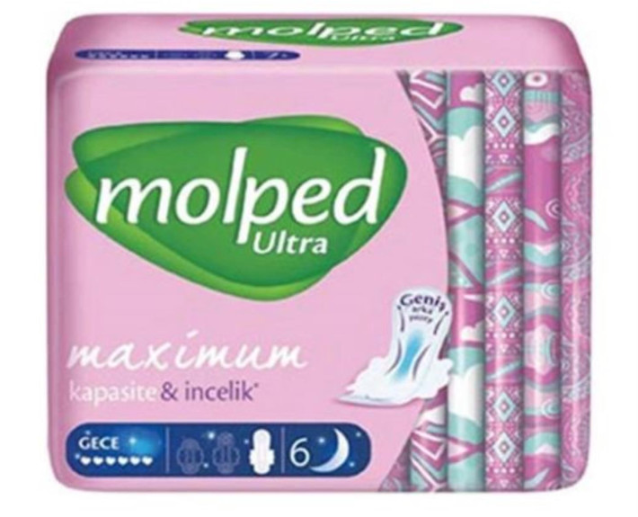 Гігієнічні прокладки night 6 крапель 6 шт., MOLPED Ultra