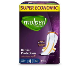Гігієнічні прокладки MOLPED SuperNight Extra long 16шт (32см)