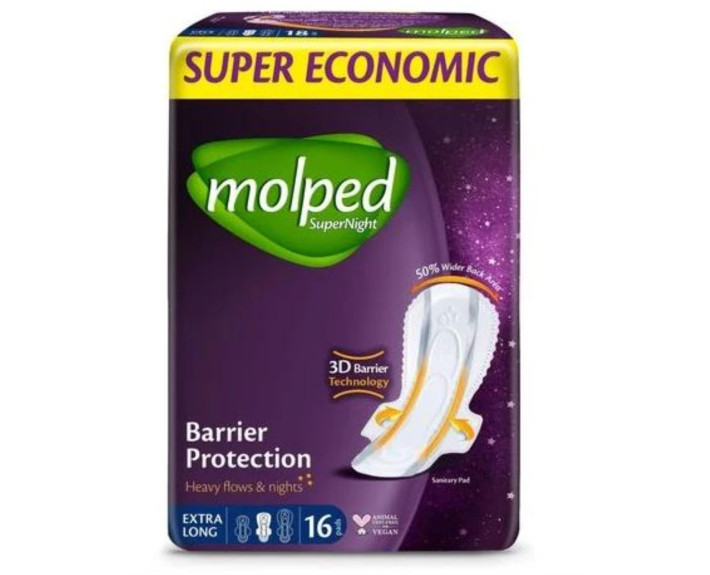 Гігієнічні прокладки MOLPED SuperNight Extra long 16шт (32см)