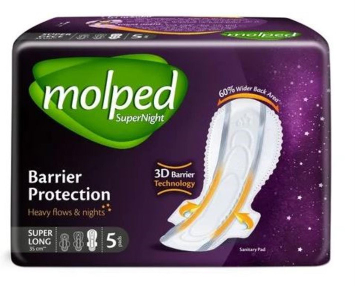 Гігієнічні прокладки MOLPED SuperNight Super long  5шт (35см)