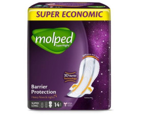 Гігієнічні прокладки MOLPED SuperNight Super long 14шт (35см),