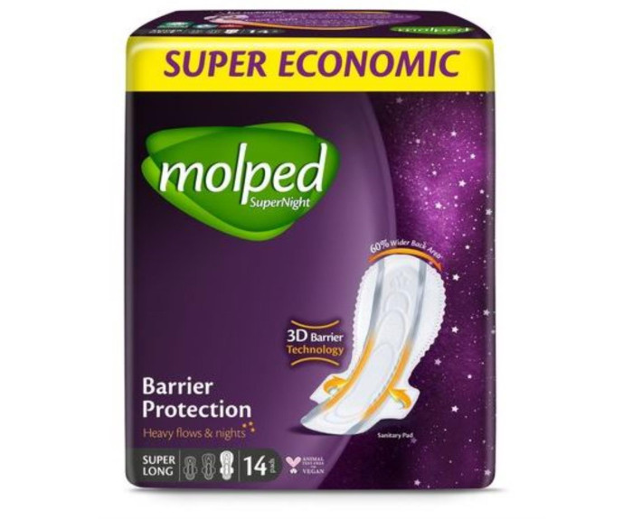 Гігієнічні прокладки MOLPED SuperNight Super long 14шт (35см),