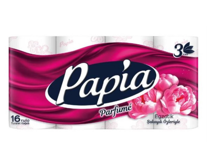 Туалетний папір 3-х шаровий 16 шт PAPIA