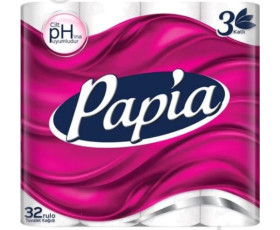 Туалетний папір 3-х шаровий 32 шт PAPIA