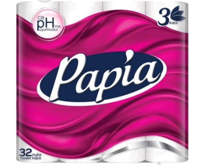 Туалетний папір 3-х шаровий 32 шт PAPIA