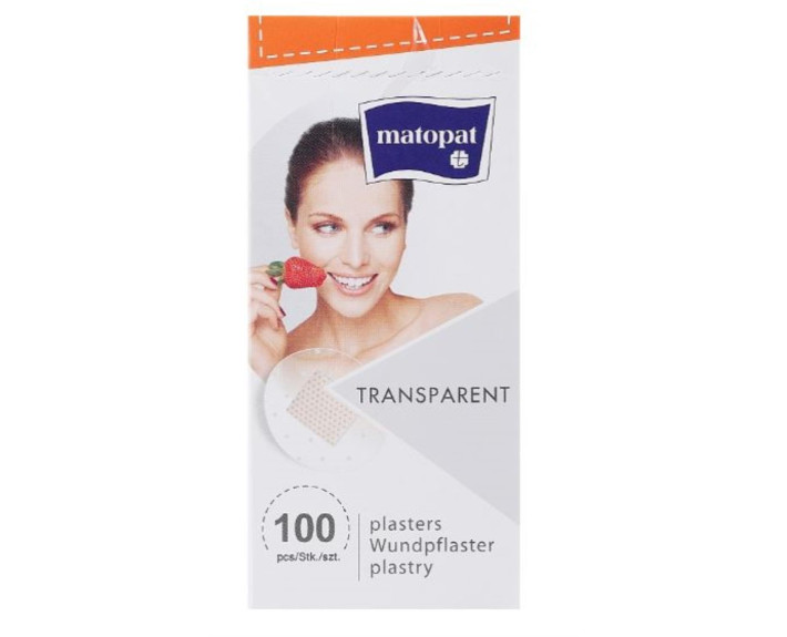 Медичний пластир TRANSPARENT 22мм 100 шт Bella Matopat