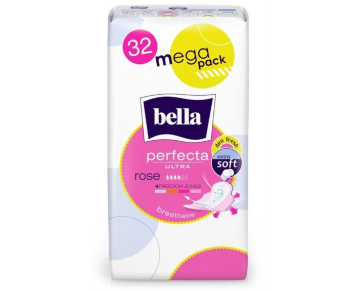 Гігієнічні прокладки 32 шт., Bella Perfecta Ultra Rose deo fresh