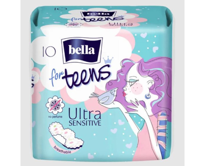 Гігієнічні прокладки 10шт Bella for Teens Ultra Sensitive extra soft
