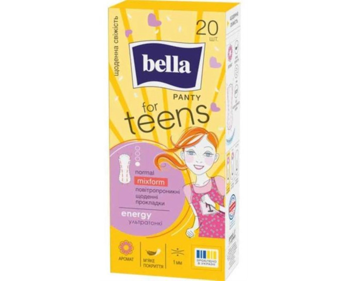 Ежедневные прокладки 20 шт., Bella Panty For Teens Energy