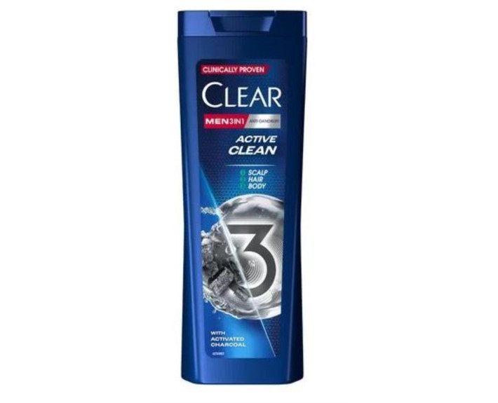 Шампунь бал-оп гел д/душ 3 в1 очищ з акт вуг 360 мл Clear