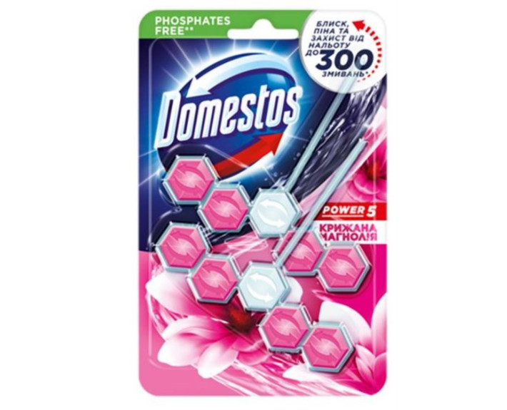 Блок д/очищ уніт арома люкс св рож жасм та кв буз 2*55 г Domestos