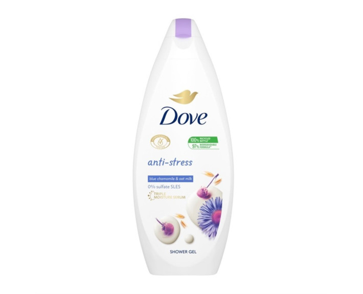 Гель для душу антистрес з блак ром та вівс мол 250 мл Dove