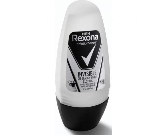 Антиперспирант кульковий invisible для чорн і біл 50 мл Rexona Men