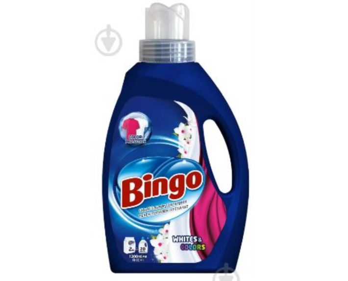 Засіб для прання Рідкий Whites & Colors 1200  мл  BINGO