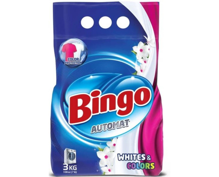 Пральний порошок Whites & Color автомат 3000 г BINGO