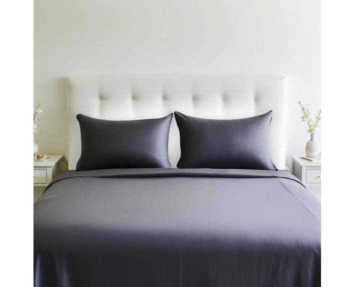 Набор постельного белья Monoton Dark Grey, ранфорс, полуторный, ТМ SoundSleep, Украина