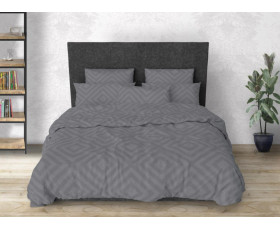 Комплект постільної білизни SoundSleep Rhomb Grey бязь Полуторний комплект, Україна