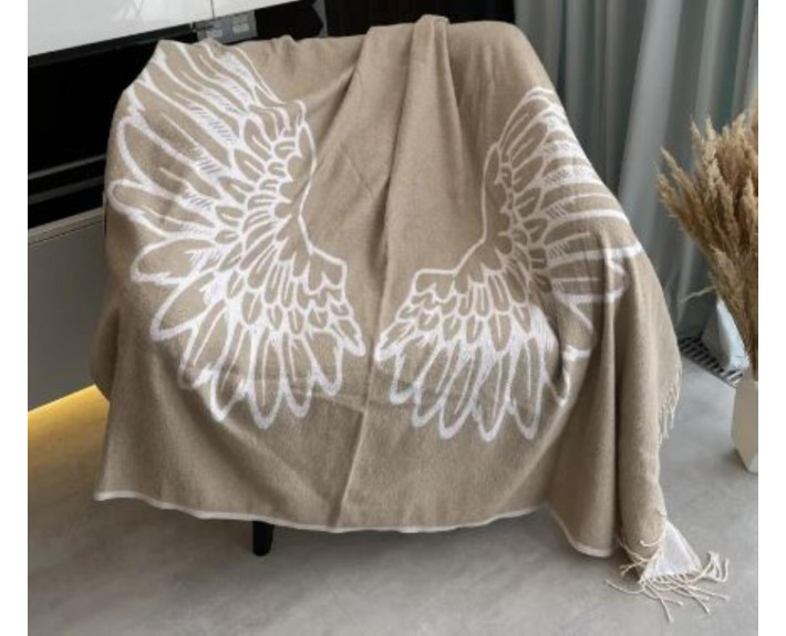 Плед бавовняний SoundSleep Wings 140х170 см бежевий, Україна