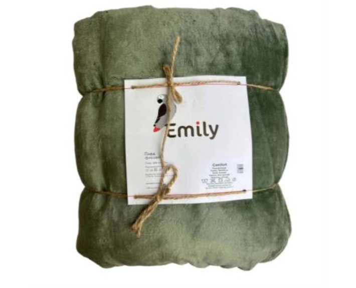 Плед велсофт Comfort 150х200 см 310гм2 зелений TM Emily, Україна
