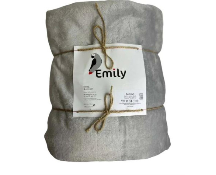 Плед велсофт Comfort 150х200 см 310гм2 світлосірий TM Emily, Україна