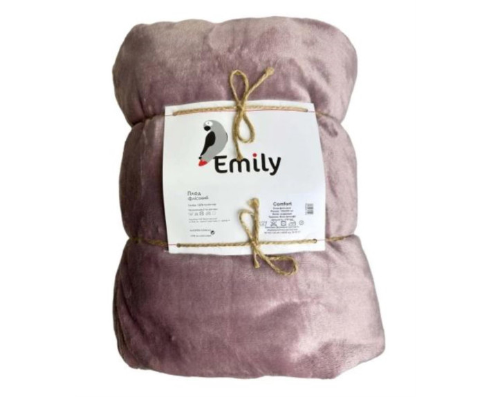 Плед велсофт Comfort 150х200 см 310гм2 пудровий TM Emily, Україна