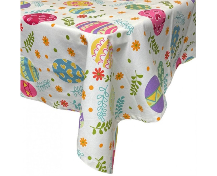 Скатертина плямостійка Easter Time, 140х180 см, молочний, ТМ SoundSleep, Україна