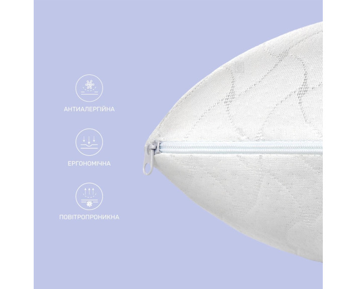 Ортопедическая подушка MEMORY FOAM 59х43х12 см с эффектом памяти ТМ IDEIA