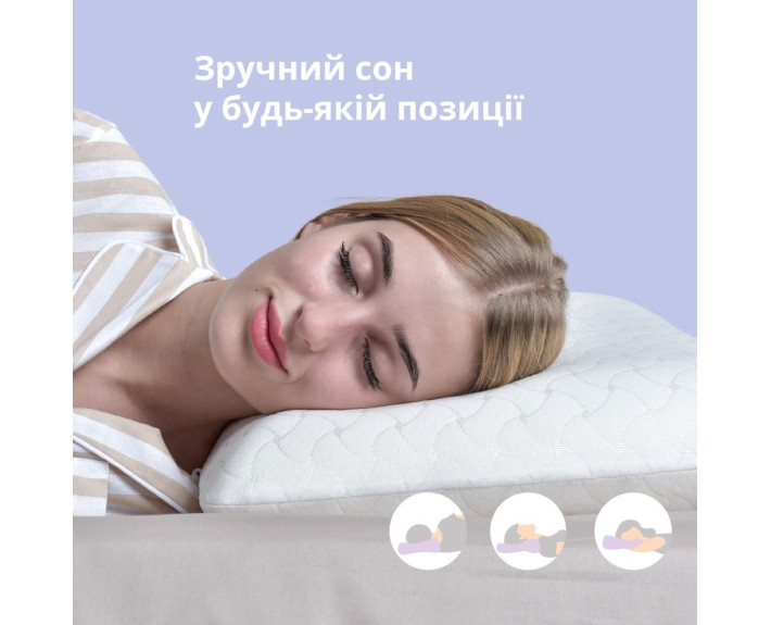 Ортопедическая подушка MEMORY FOAM 59х43х12 см с эффектом памяти ТМ IDEIA