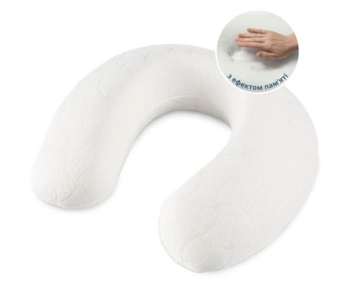 Подушка рогалик для подорожей MEMORY FOAM ТМ IDEIA 30х40 см з ефектом пам'яті