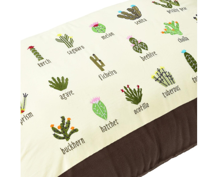 Подушка ДЕКОРАТИВНА CACTUS 35*53 з вишивкою