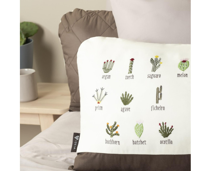 Подушка ДЕКОРАТИВНА CACTUS 35*53 з вишивкою