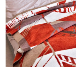 Плед покривало Kassandra 150x200 см бавовняне TM IDEIA 450 гр/м2 (помаранч)