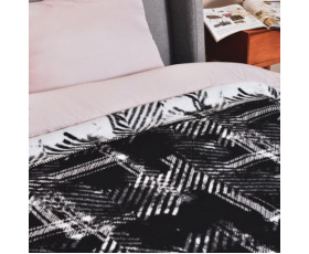 Плед покривало Kassandra 150x200 см бавовняне TM IDEIA 450 гр/м2 (чорний)