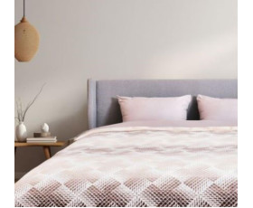 Плед покривало Kassandra 150x200 см бавовняне TM IDEIA 450 гр/м2 (шахи сірий)