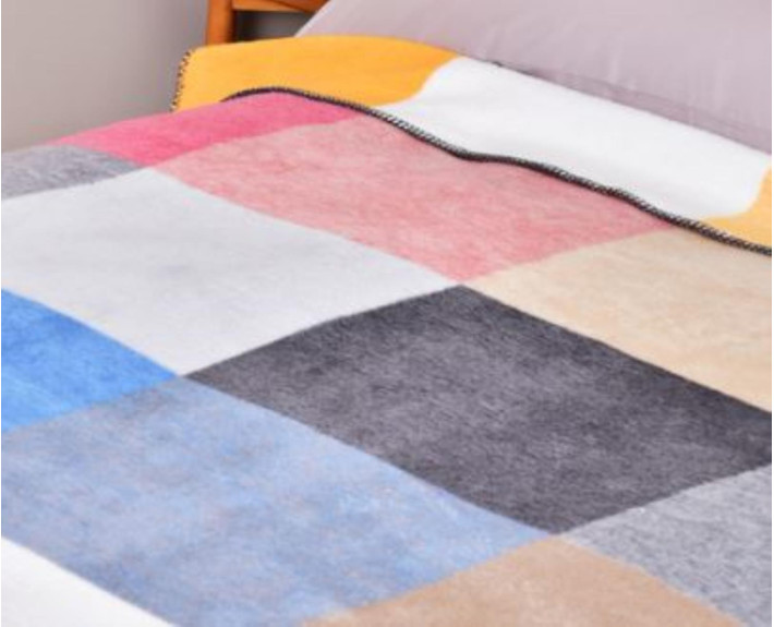 Плед покривало Kassandra 150x200 см бавовняне TM IDEIA 450 гр/м2 (квадро)